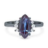 Art Deco Marquise Vintage Style Tapered Ring