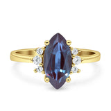 Art Deco Marquise Vintage Style Tapered Ring