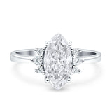 Art Deco Marquise Vintage Style Tapered Ring