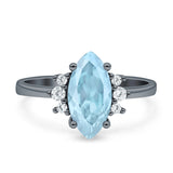 Art Deco Marquise Vintage Style Tapered Ring