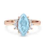 Art Deco Marquise Vintage Style Tapered Ring