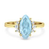 Art Deco Marquise Vintage Style Tapered Ring