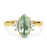 Art Deco Marquise Vintage Style Tapered Ring