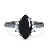 Art Deco Marquise Vintage Style Tapered Ring