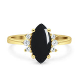 Art Deco Marquise Vintage Style Tapered Ring