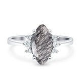 Art Deco Marquise Vintage Style Tapered Ring