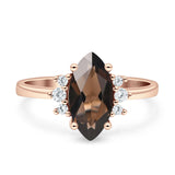 Art Deco Marquise Vintage Style Tapered Ring