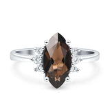 Art Deco Marquise Vintage Style Tapered Ring