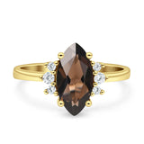 Art Deco Marquise Vintage Style Tapered Ring