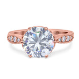 Art Deco Round Natural Stone Promise Ring