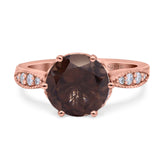 Art Deco Round Natural Stone Promise Ring