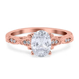 Oval Natural Stone Leaf Design Ring