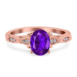 Oval Natural Stone Leaf Design Ring