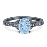 Oval Natural Stone Leaf Design Ring