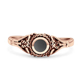 Oxidized Twisted Rope & Leaf Oxidized Ring