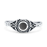 Oxidized Twisted Rope & Leaf Oxidized Ring