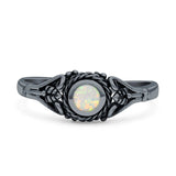 Oxidized Twisted Rope & Leaf Oxidized Ring