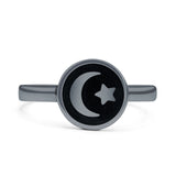 Moon & Star Ring