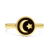 Moon & Star Ring