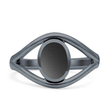 Oxidized Split Shank Oxidized Ring