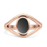 Oxidized Split Shank Oxidized Ring