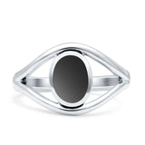 Oxidized Split Shank Oxidized Ring