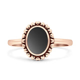 Oxidized Heart Solitaire Oxidized Ring