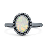 Oxidized Heart Solitaire Oxidized Ring