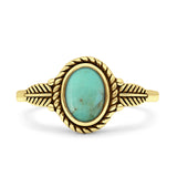 Minimalist 10mm Turquoise Twisted Rope Leaf Oxidized Ring 925 Sterling Silver