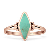 Art Deco Marquoise Oxidized Turquoise Vintage Style Ring 925 Sterling Silver