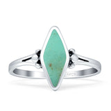 Art Deco Marquoise Oxidized Turquoise Vintage Style Ring 925 Sterling Silver