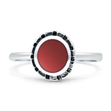 Solitaire Oxidized Ring