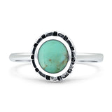 Solitaire Oxidized Ring