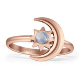 Oxidized Moon Star Ring