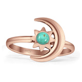 Oxidized Moon Star Ring