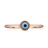 Round Mother Of Pearl Evil Eye Ring