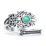 Oxidized Flower Filigree Ring
