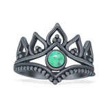 Oxidized Split Shank Leaf Ring