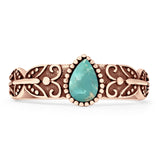 Pear Teardrop Butterfly Ring