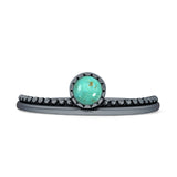 Round Turquoise Bobble Ring