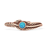 Oxidized Feather Ring