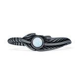 Oxidized Feather Ring