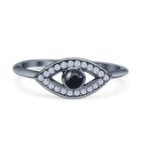Oxidized Evil Eye Ring