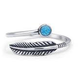 Oxidized Feather Ring