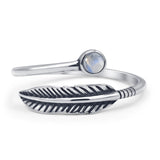 Oxidized Feather Ring
