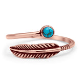Oxidized Feather Ring