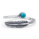 Oxidized Feather Ring