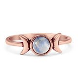 Oxidized Moon Ring