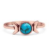 Oxidized Moon Ring