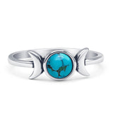 Oxidized Moon Ring